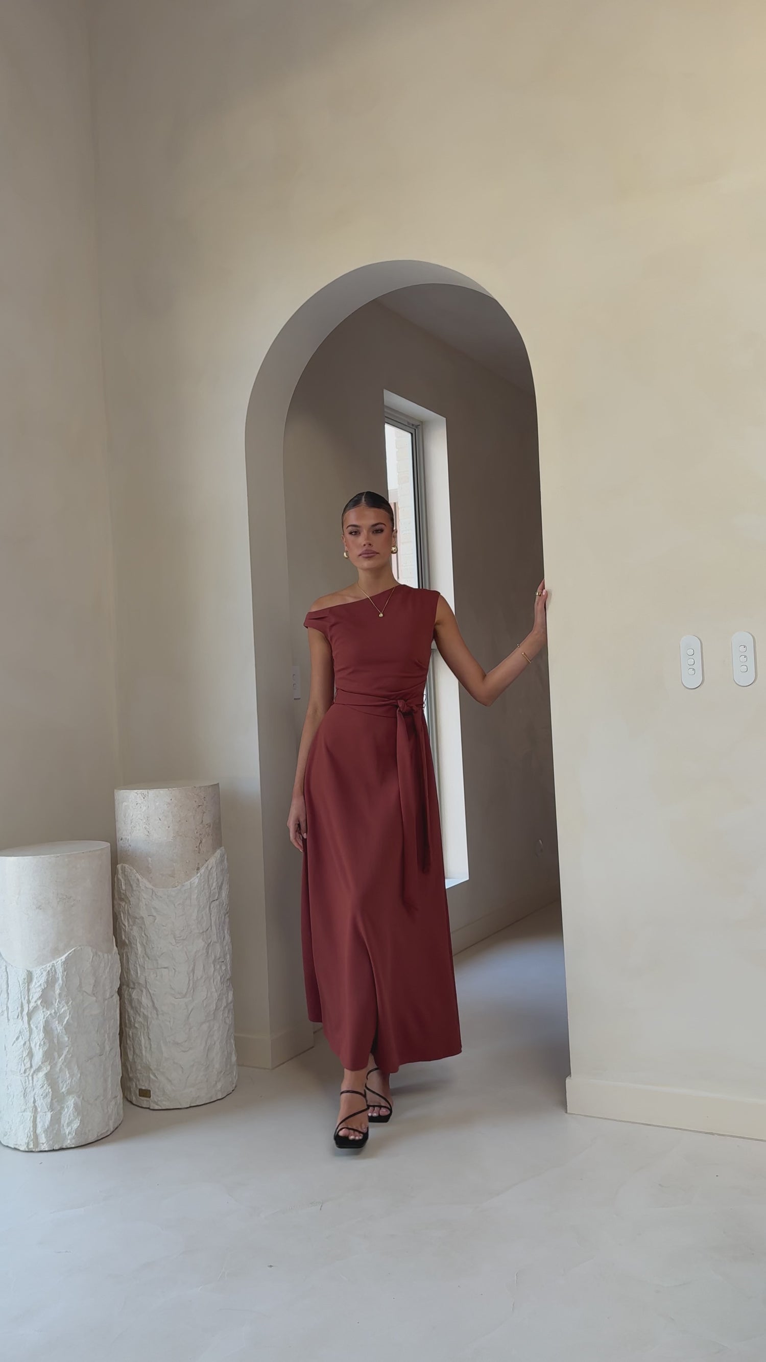 Gemma Maxi Dress - Brown - Billy J