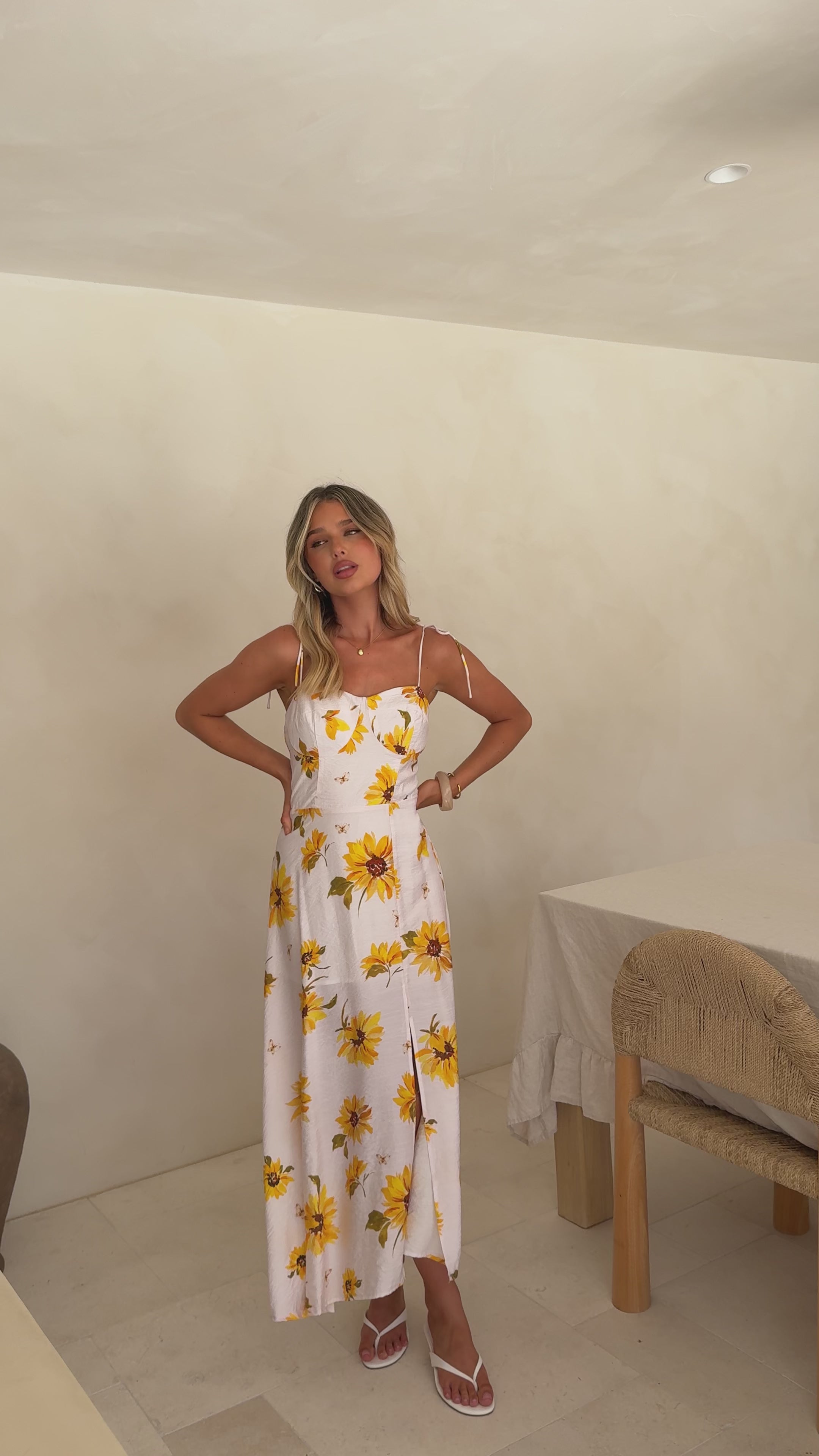 Load video: Samantha Maxi Dress - Sunflower Print - Billy J