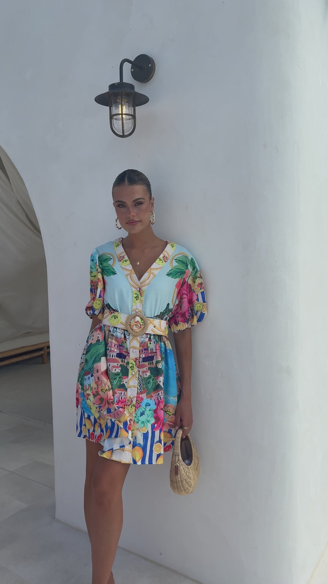 Tasha Mini Dress - Positano Blue - Billy J