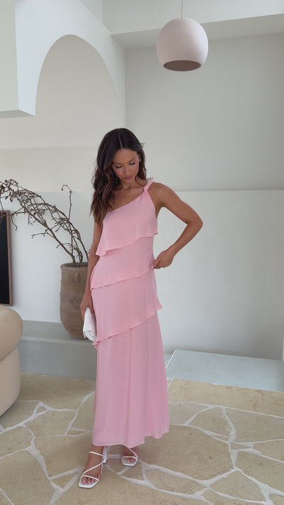 Load and play video in Gallery viewer, Anya Maxi Dress - Baby Pink - Billy J
