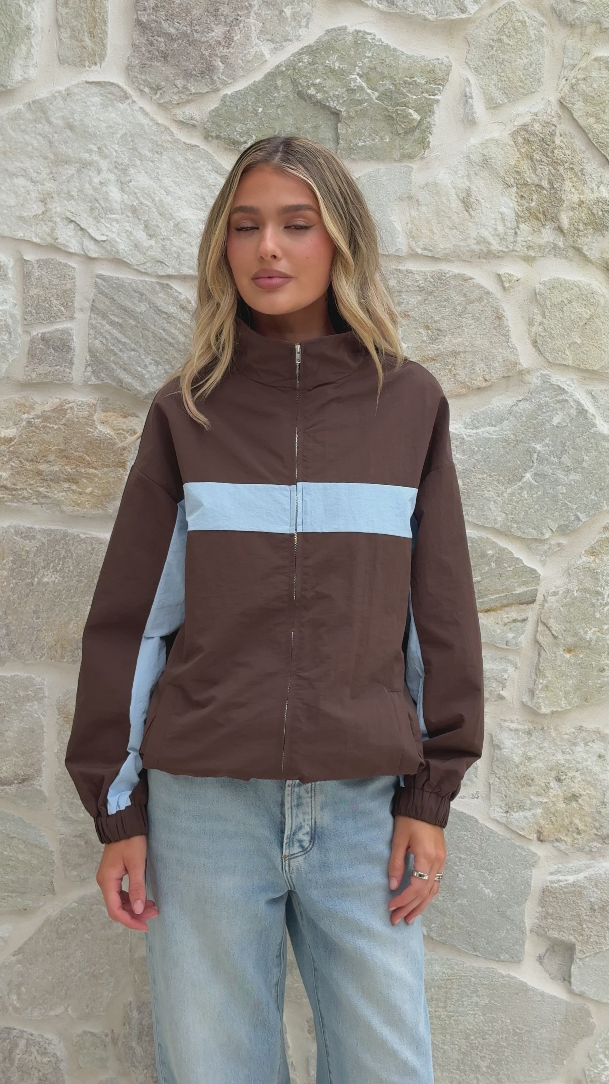 Ariella Jacket - Choc/Blue - Billy J