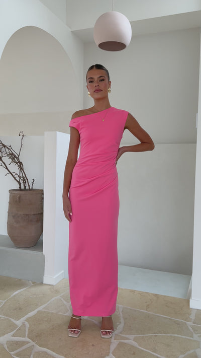 Load and play video in Gallery viewer, Lilah Maxi Dress - Pink - Billy J
