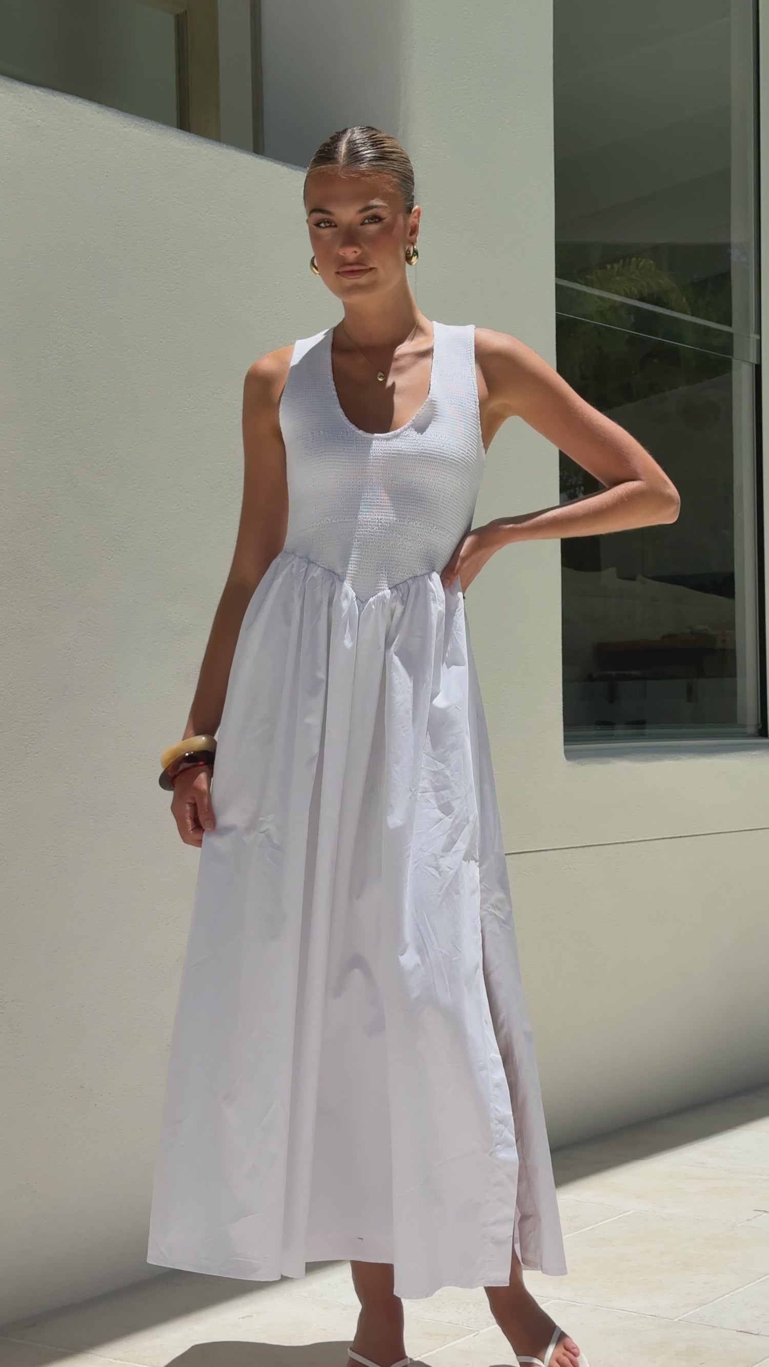 Amira Maxi Dress - White - Billy J