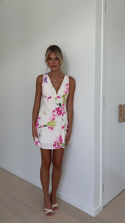 Load and play video in Gallery viewer, Sienna Mini Dress - Sweet Floral
