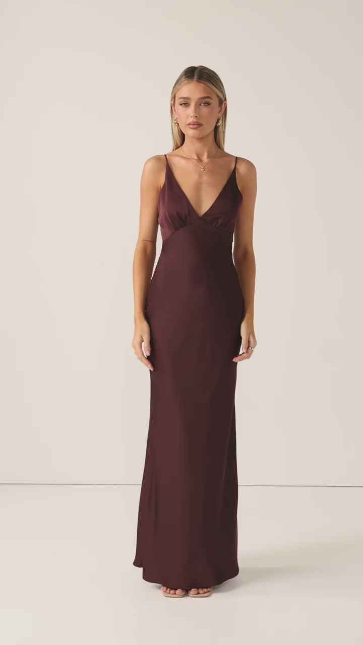 Ziah Maxi Dress - Chocolate - Billy J