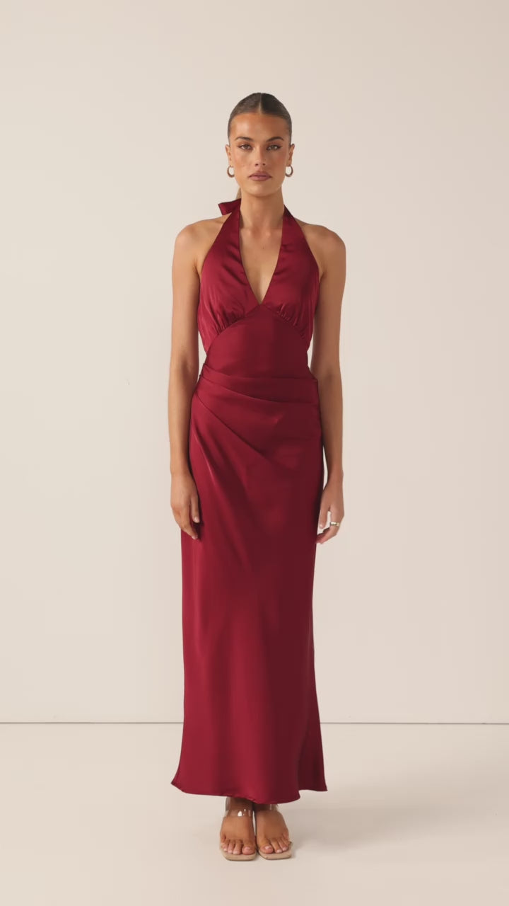 Sylvie Maxi Dress - Wine - Billy J
