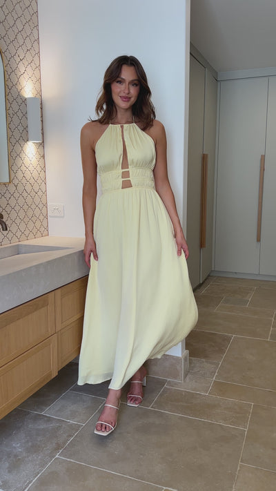 Load and play video in Gallery viewer, Ivy Maxi Dress - Yellow
