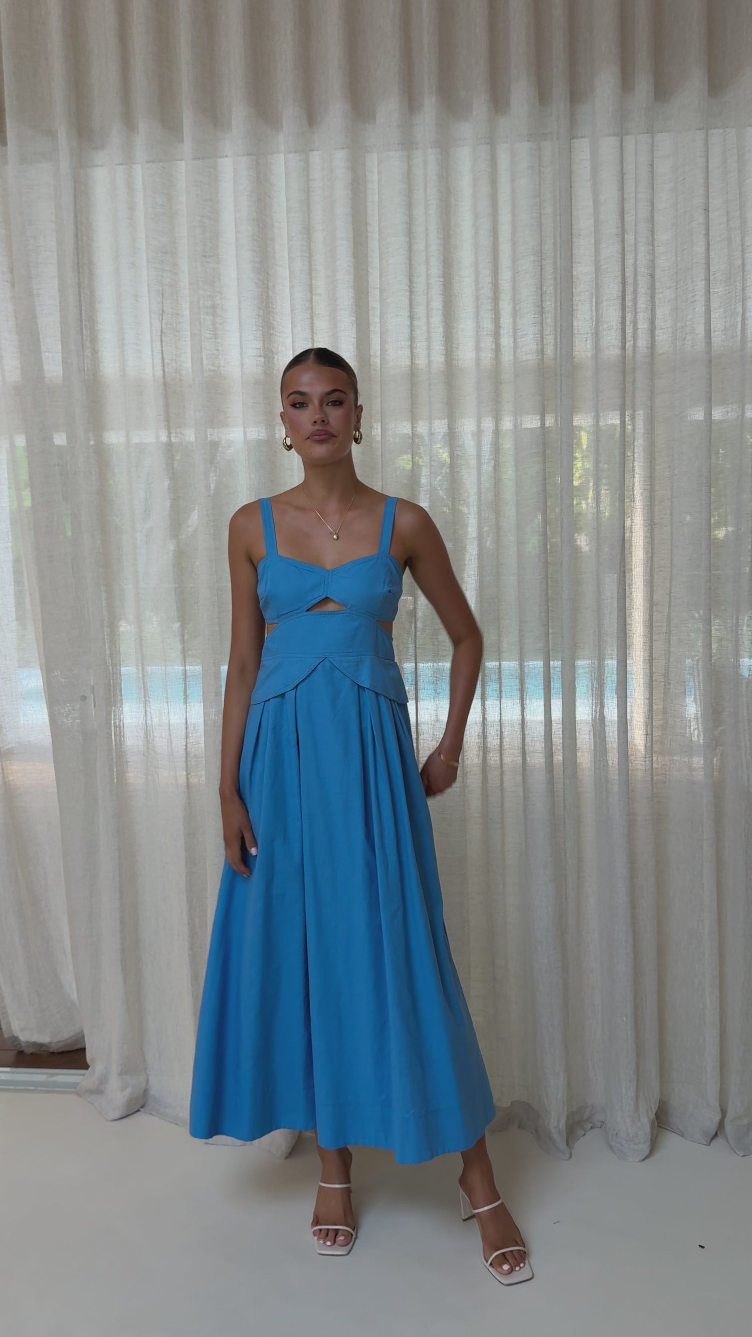 Harleigh Maxi Dress - Blue - Billy J
