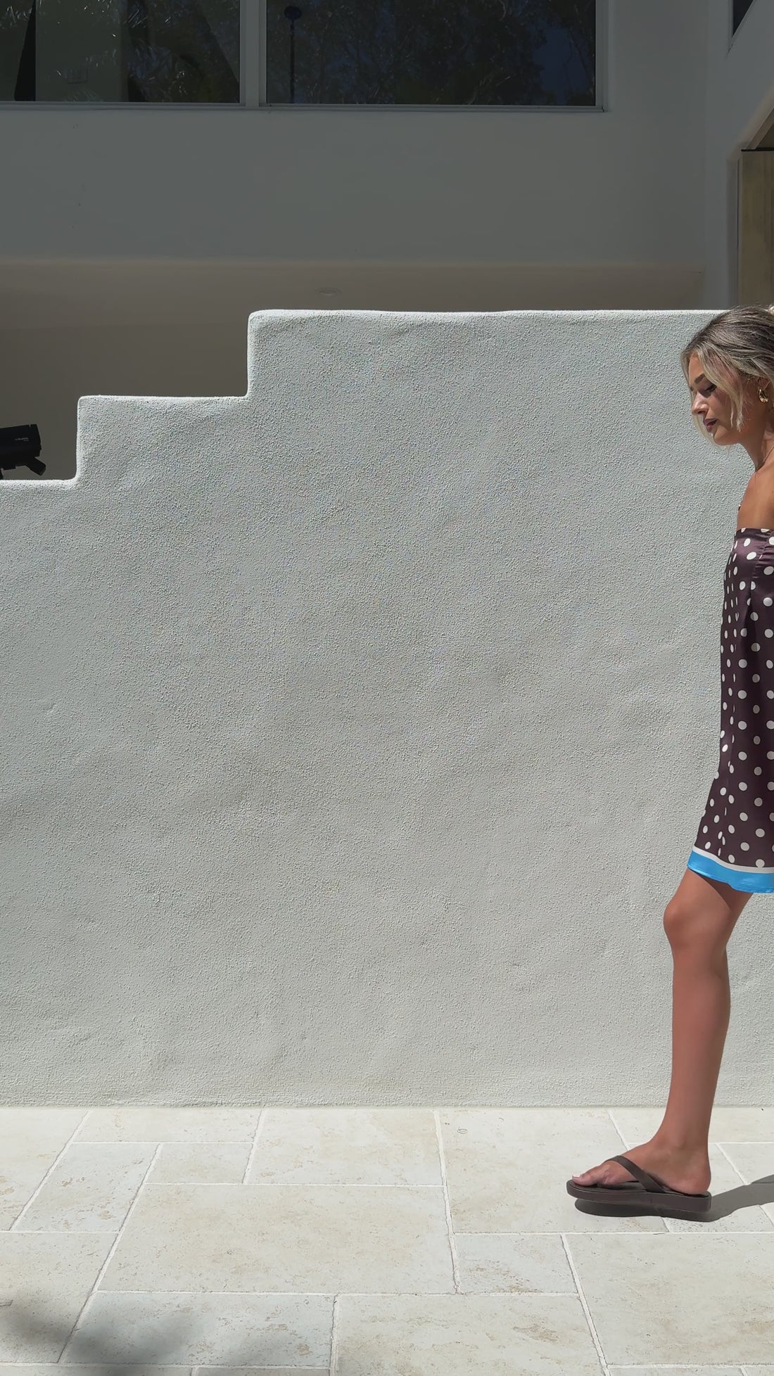 Linnea Mini Dress - Brown Polka - Billy J