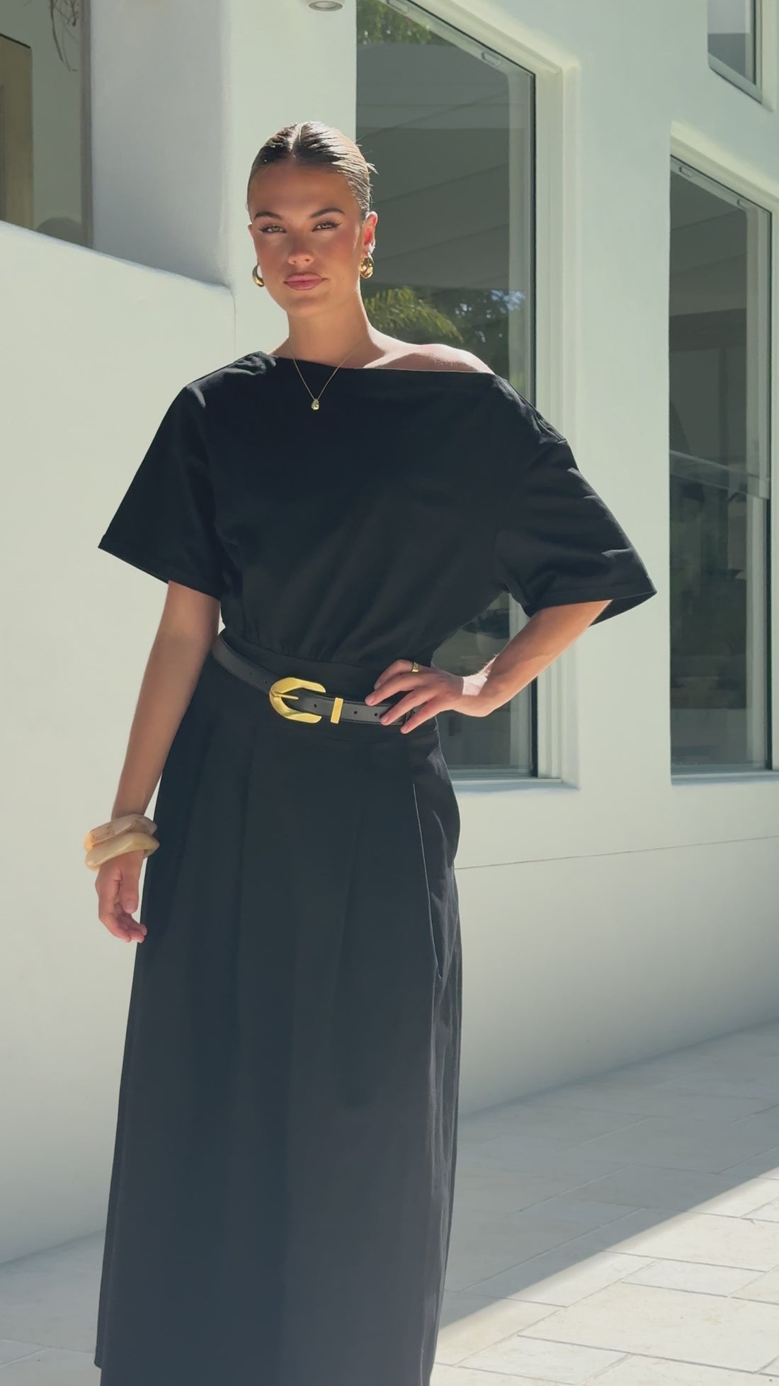 Aleski Maxi Dress - Black - Billy J