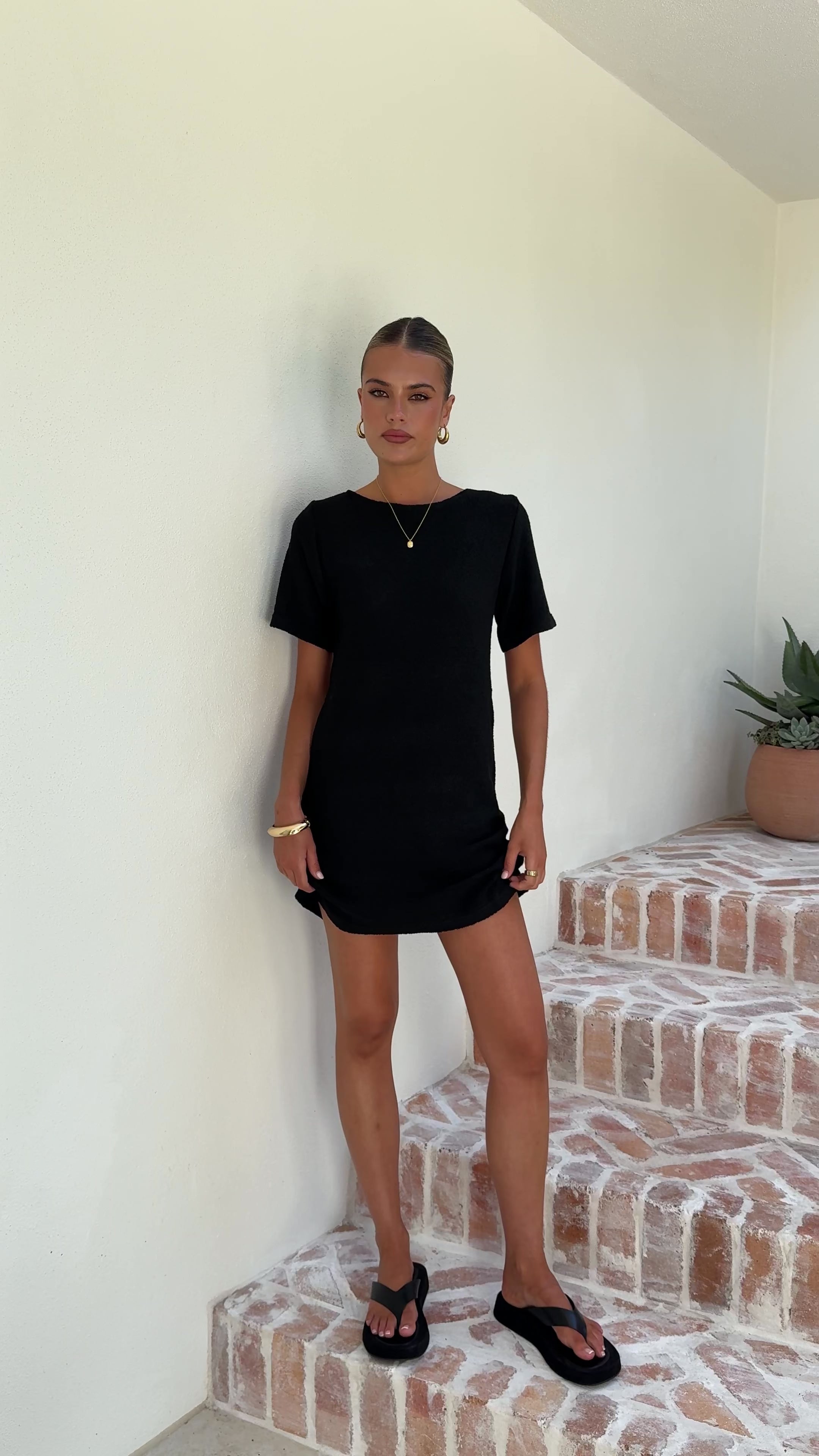 Load video: Janaya Mini Dress - Black - Billy J