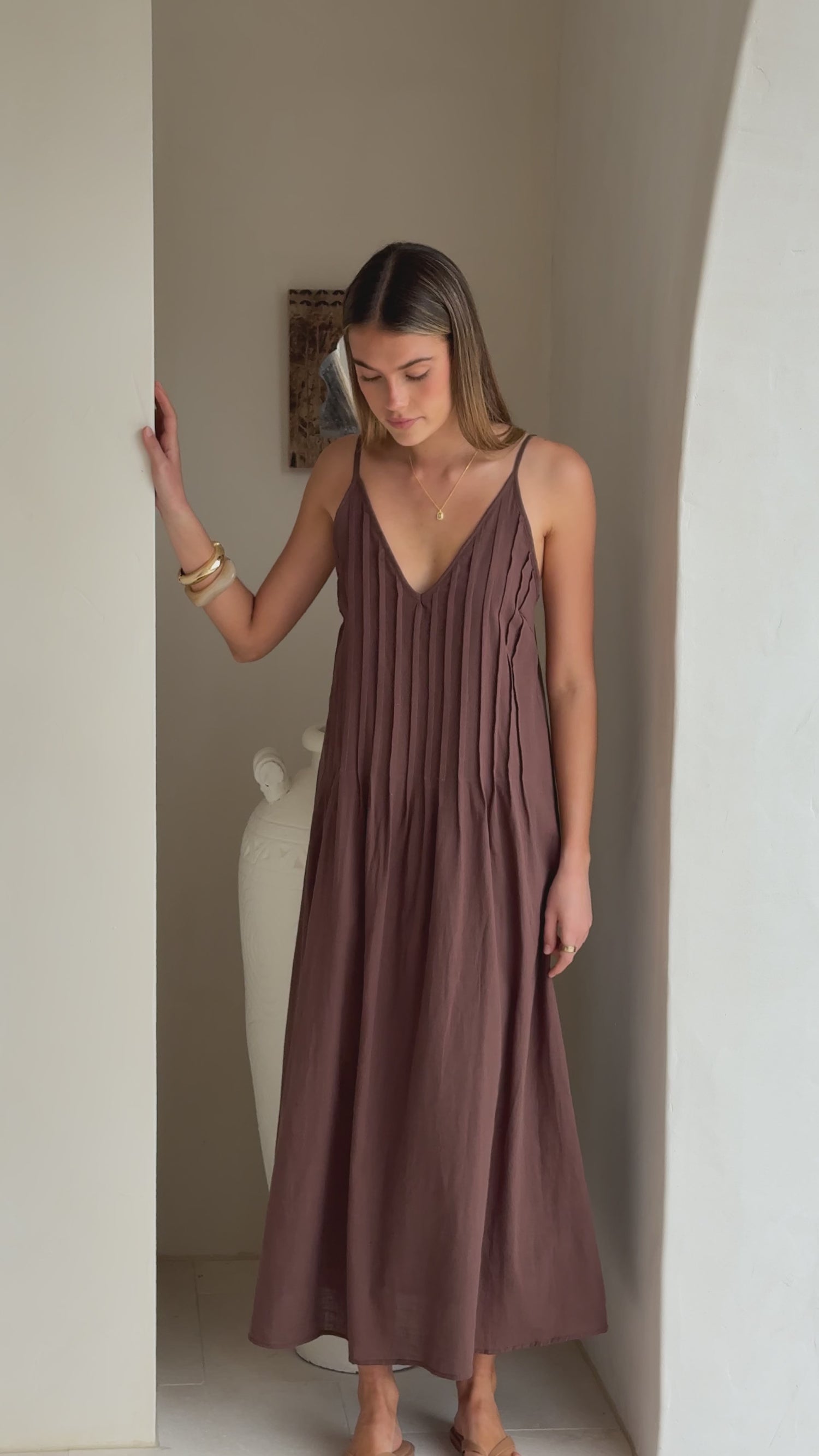 Aspen Maxi Dress - Chocolate - Billy J