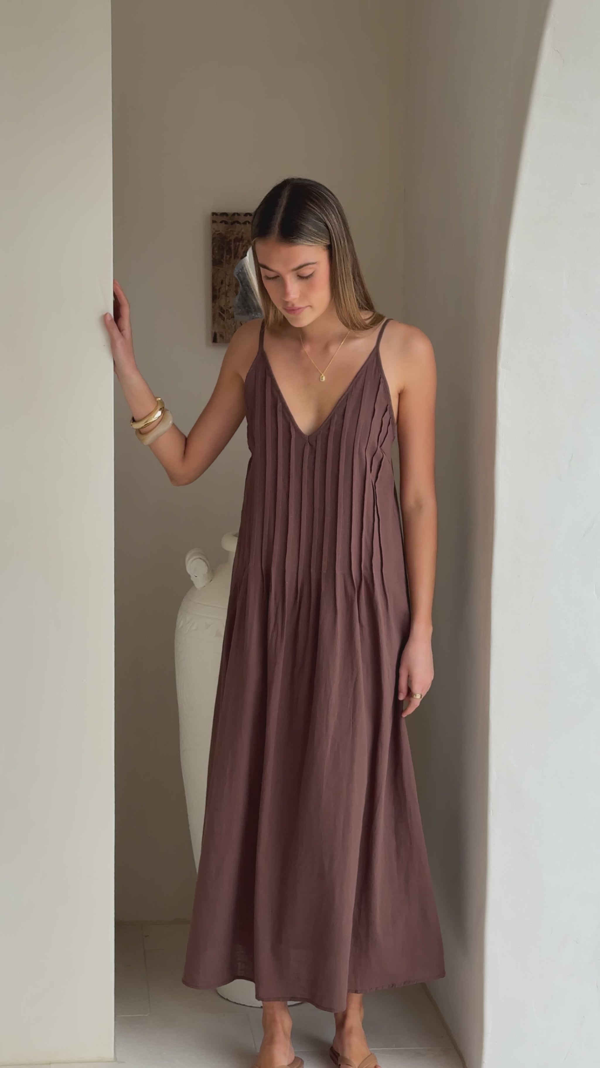 Aspen Maxi Dress - Chocolate - Billy J