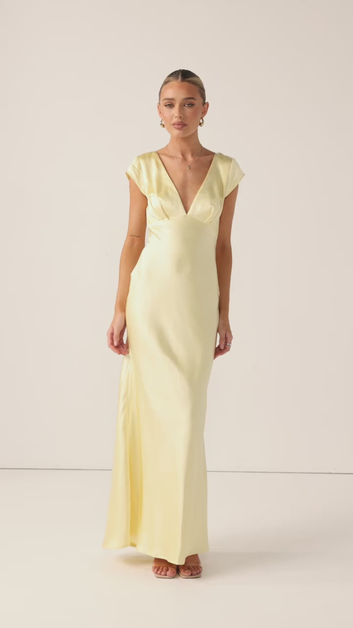 Amelia Maxi Dress - Yellow - Billy J