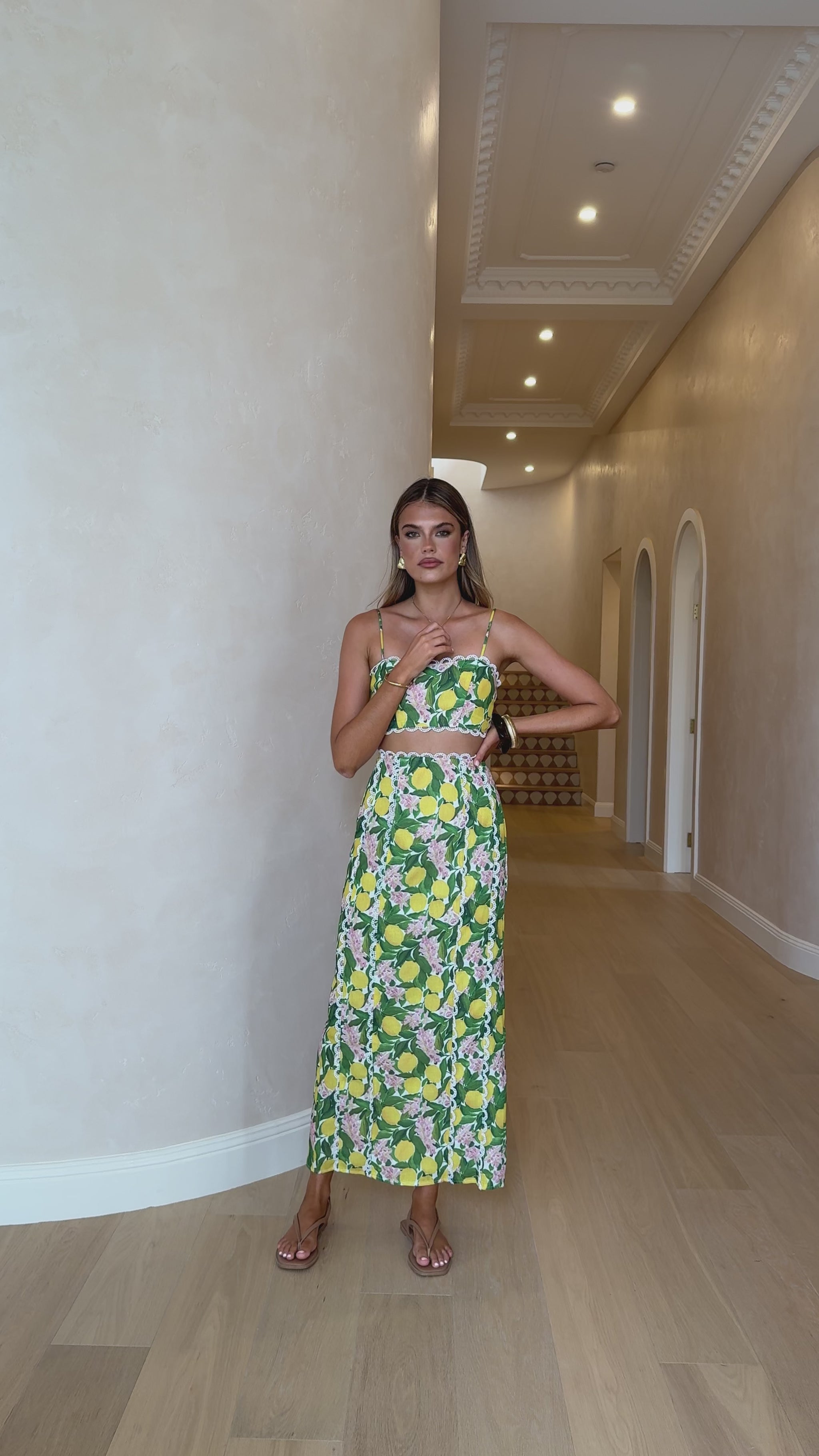 Nova Crop Top - Lemon Print - Billy J