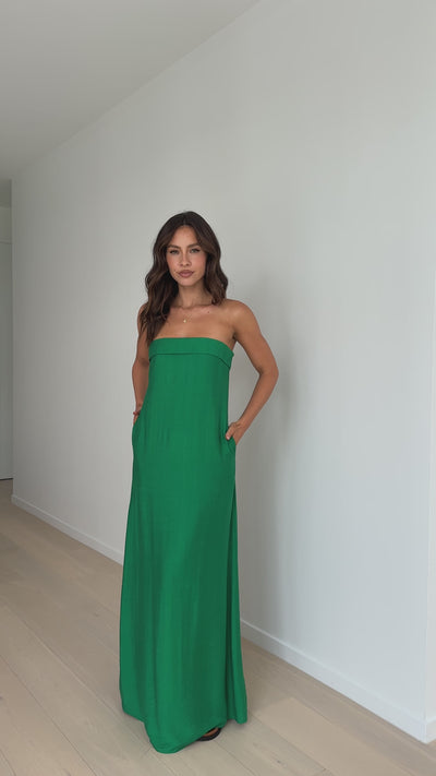 Load and play video in Gallery viewer, Saphira Maxi Dress - Green

