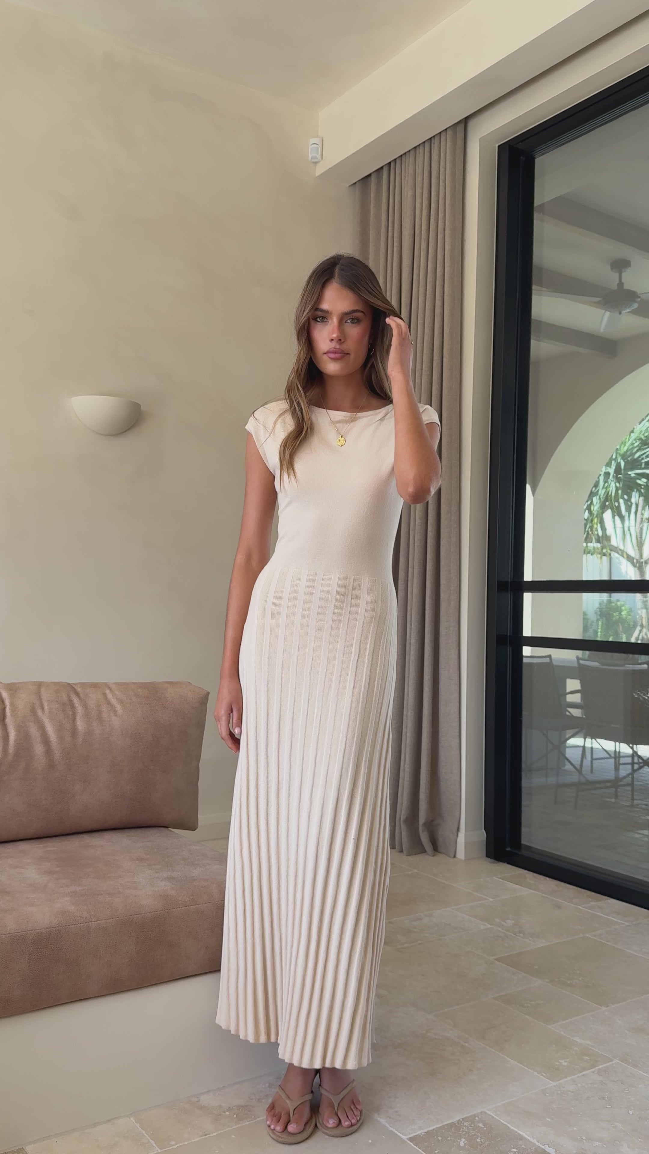Load video: Marni Maxi Dress - Cream - Billy J