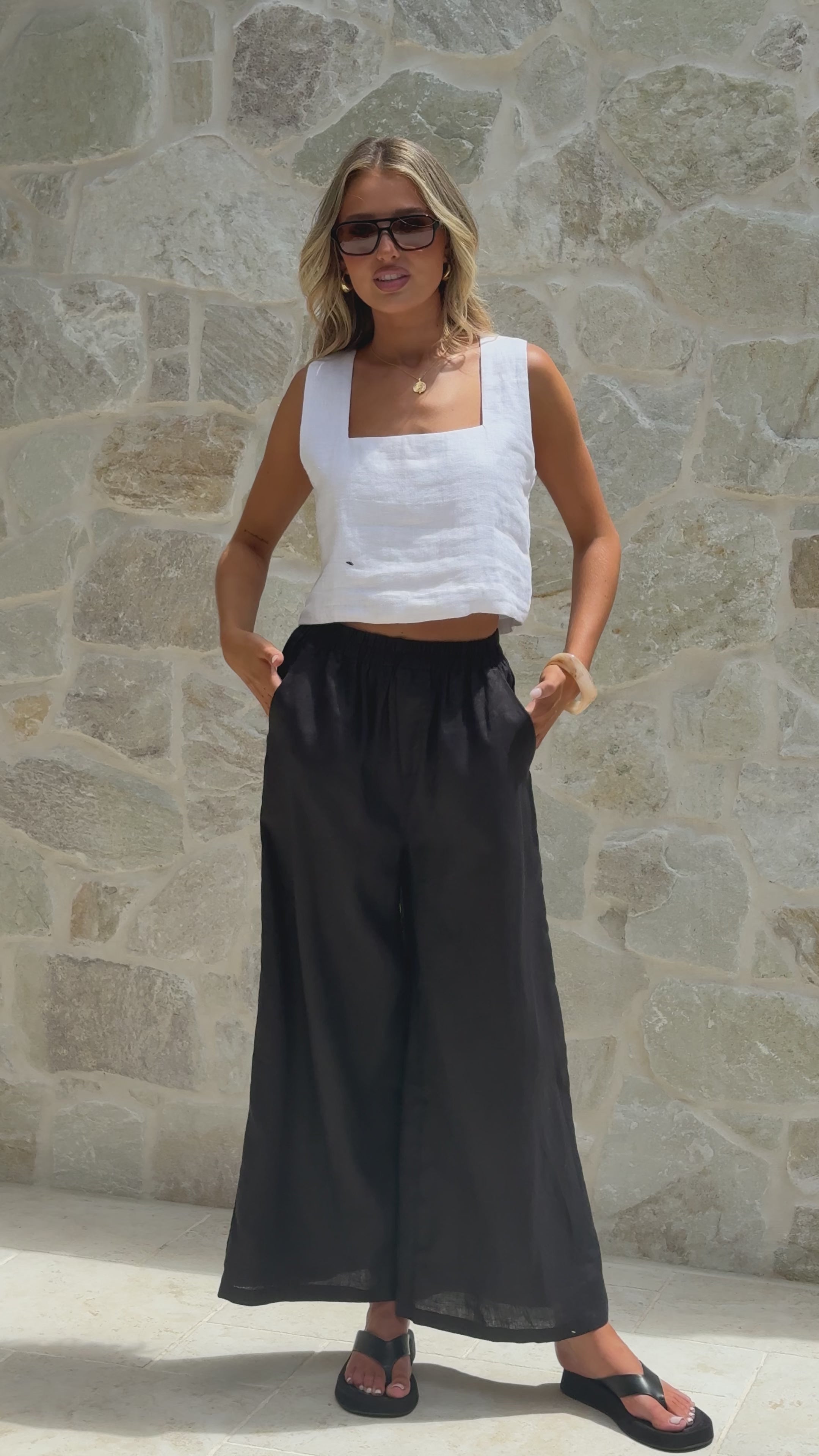 Load video: Oceana Pants - Black