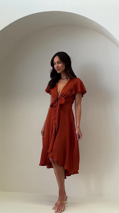 Load and play video in Gallery viewer, Sunny Daze Dress - Rust
