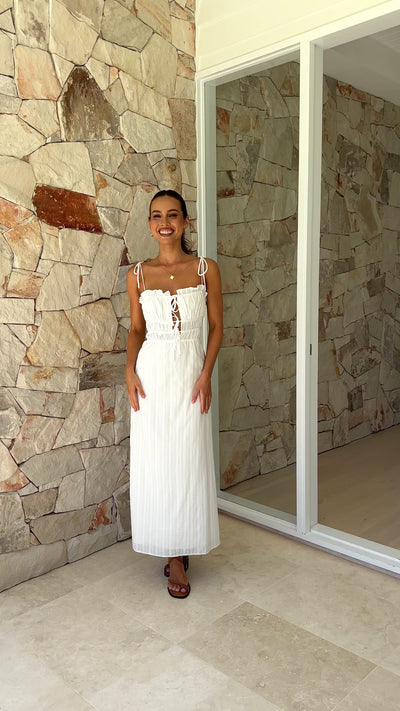Load and play video in Gallery viewer, Francesca Maxi Dress - White
