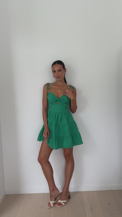 Load and play video in Gallery viewer, Armani Mini Dress - Green
