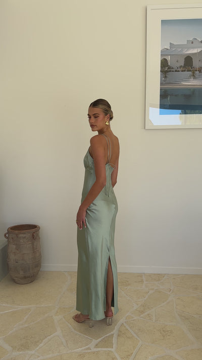 Load and play video in Gallery viewer, Hailey Maxi Dress - Sage
