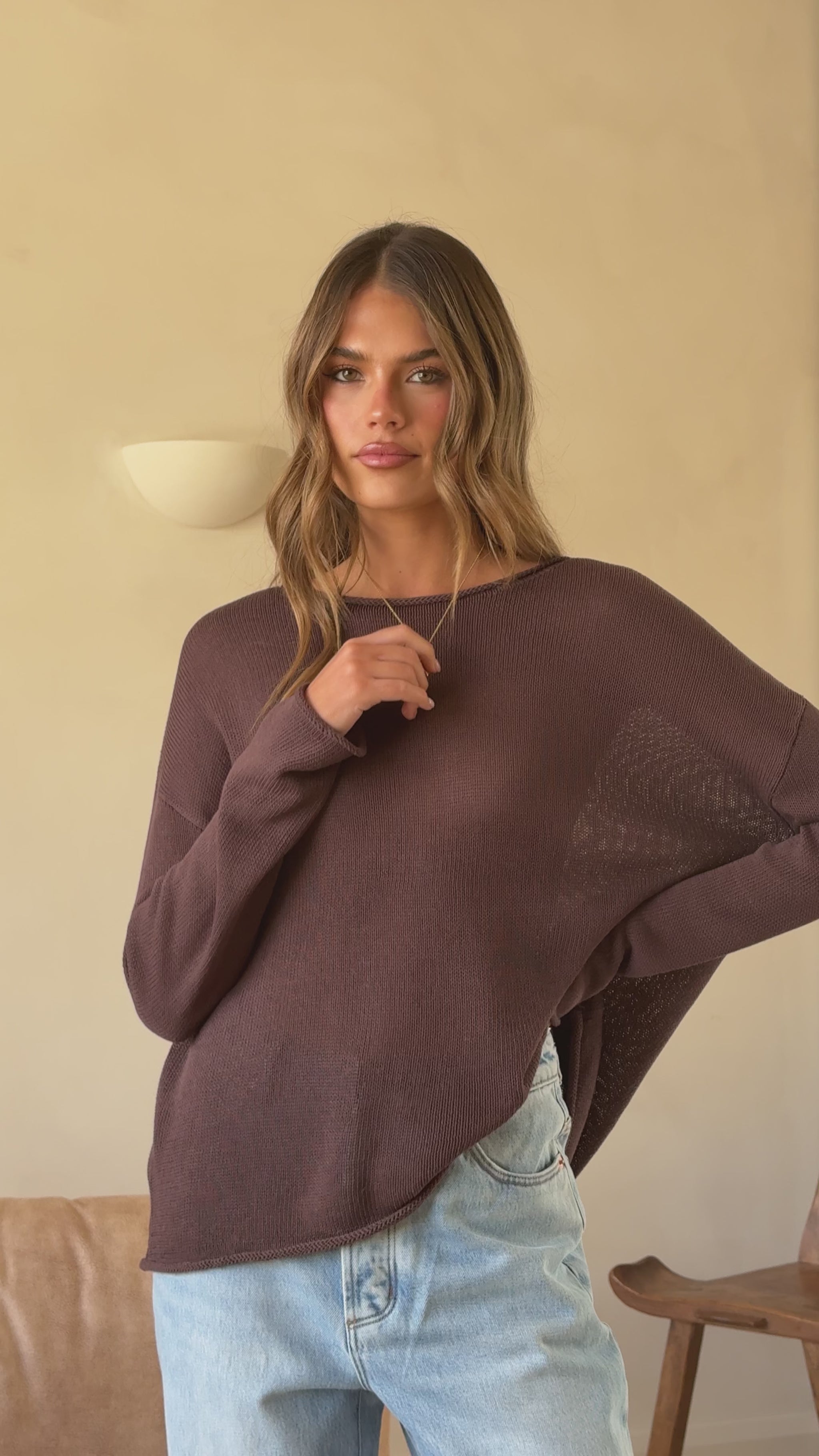 Lakoa Knit Top - Chocolate - Billy J