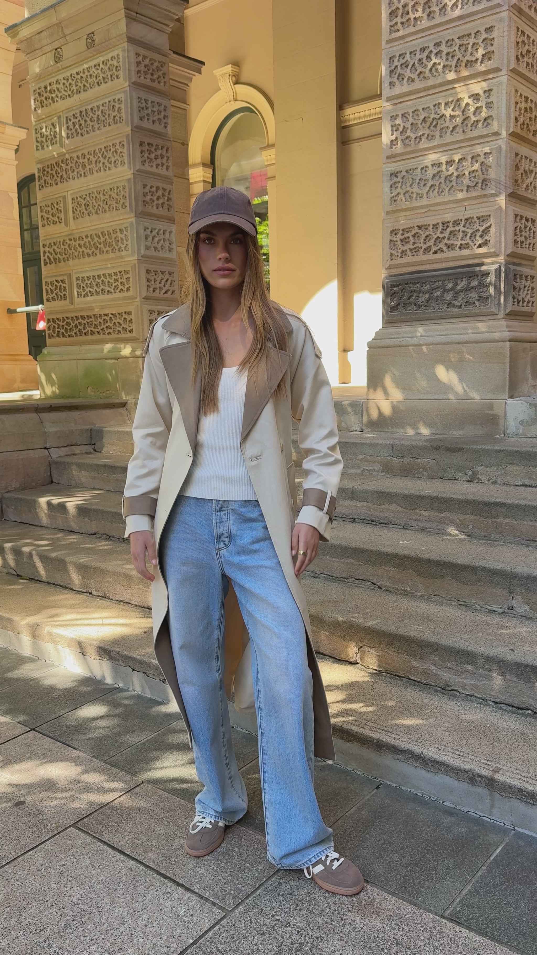 Sutton Trench Coat - Almond - Billy J