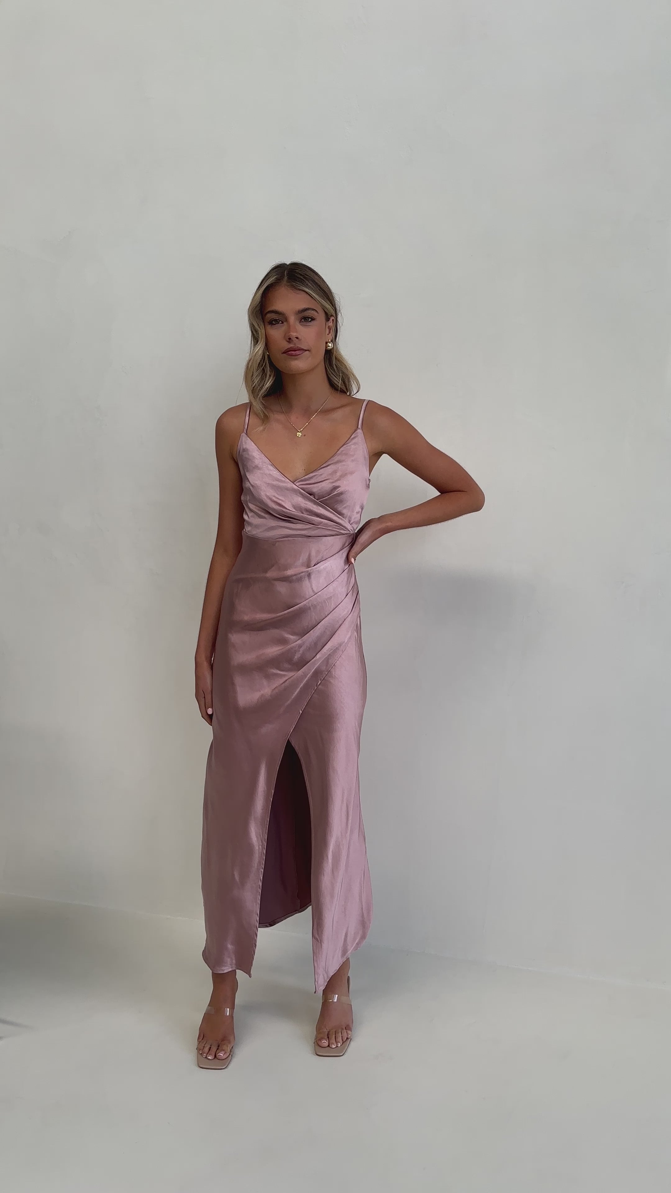 Elsa Midi Dress - Dusty Pink