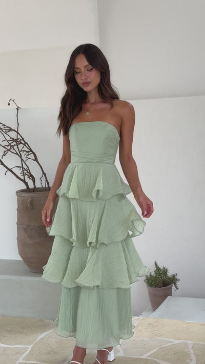 Load and play video in Gallery viewer, Lanica Maxi Dress - Sage
