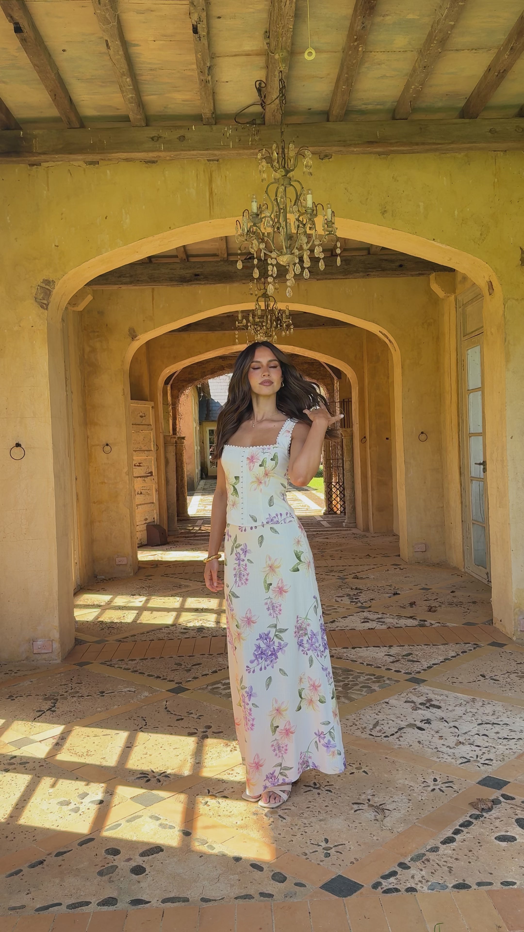 Load video: Mylah Top - Botanical Bloom - Billy J