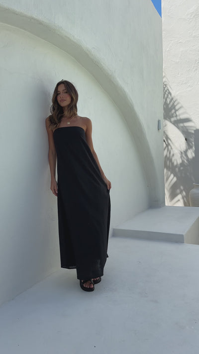 Load and play video in Gallery viewer, Connie Maxi Dress - Black
