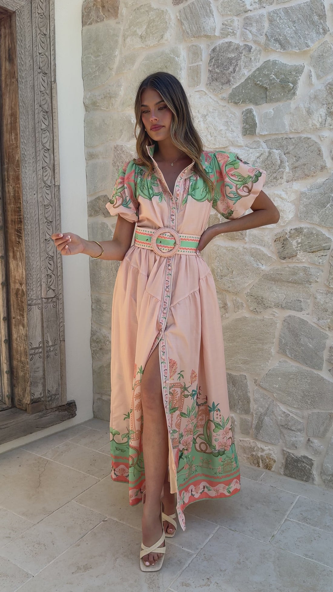 Natasha Maxi Dress - Aurora Print - Billy J