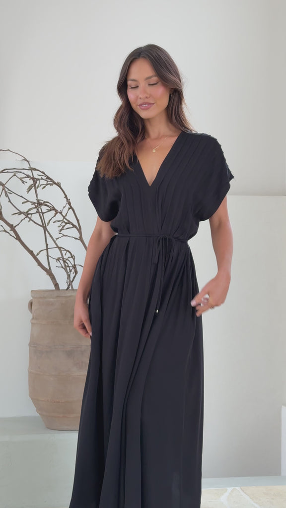 Velia Maxi Dress - Black - Billy J