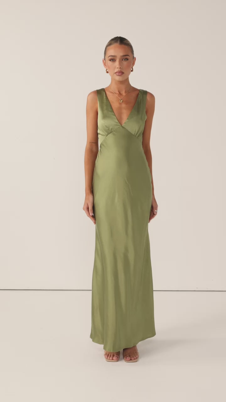 Sofia Maxi Dress - Olive - Billy J