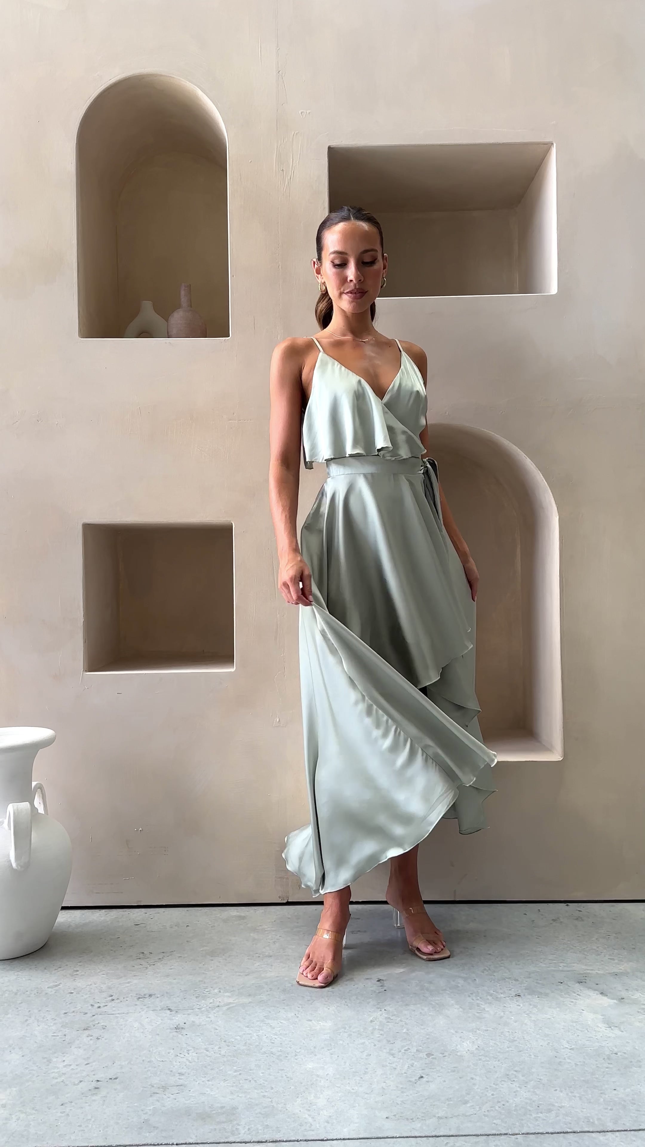 Gabriella Midi Dress - Olive