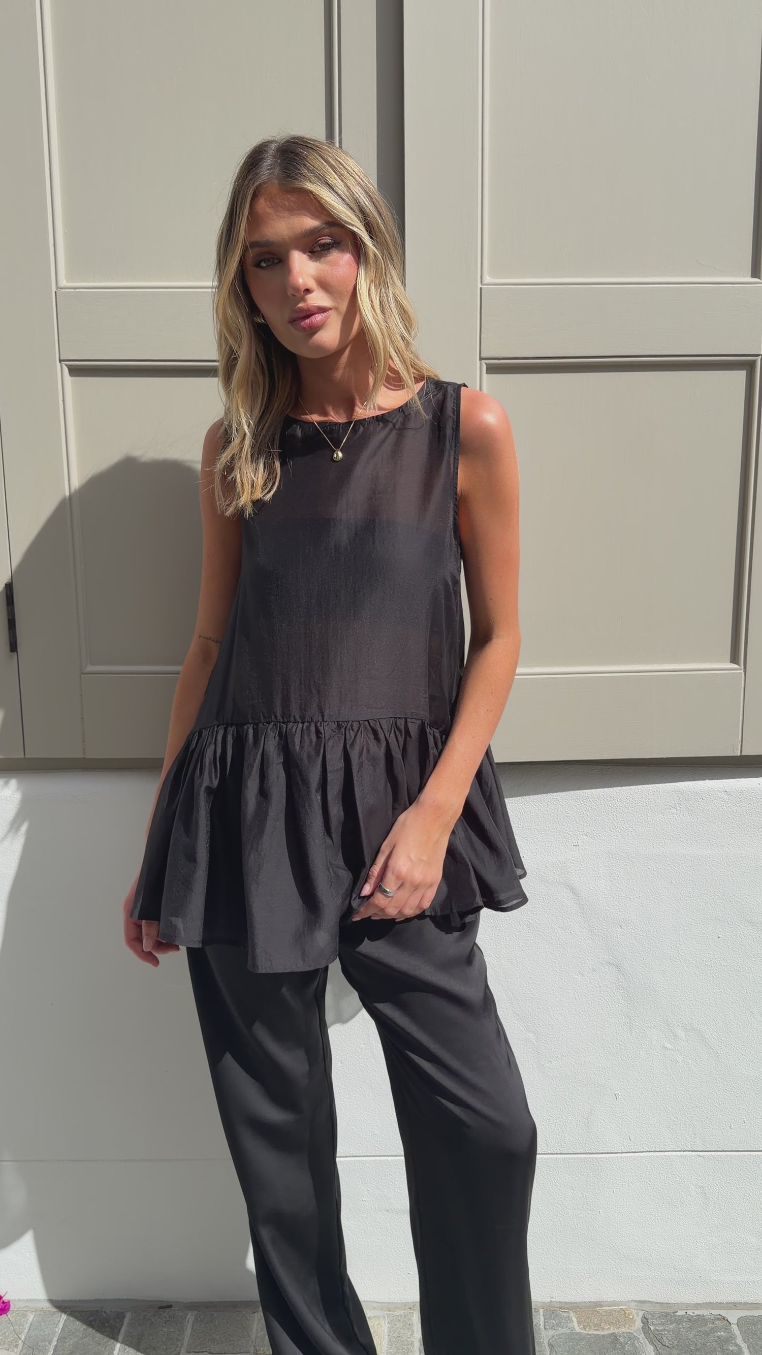 Millie Sheer Top - Black - Billy J
