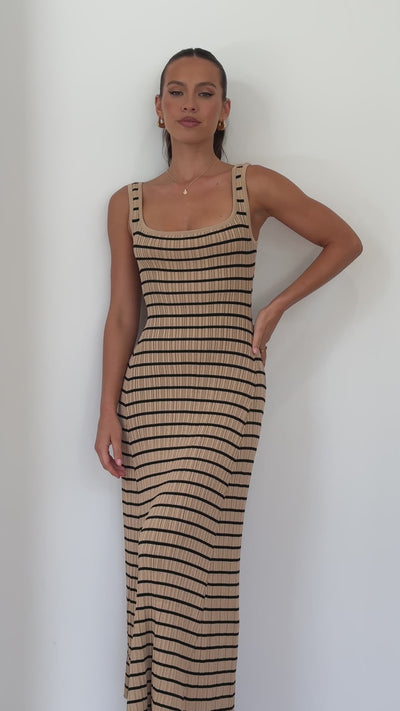 Load and play video in Gallery viewer, Kalina Midi Dress - Beige
