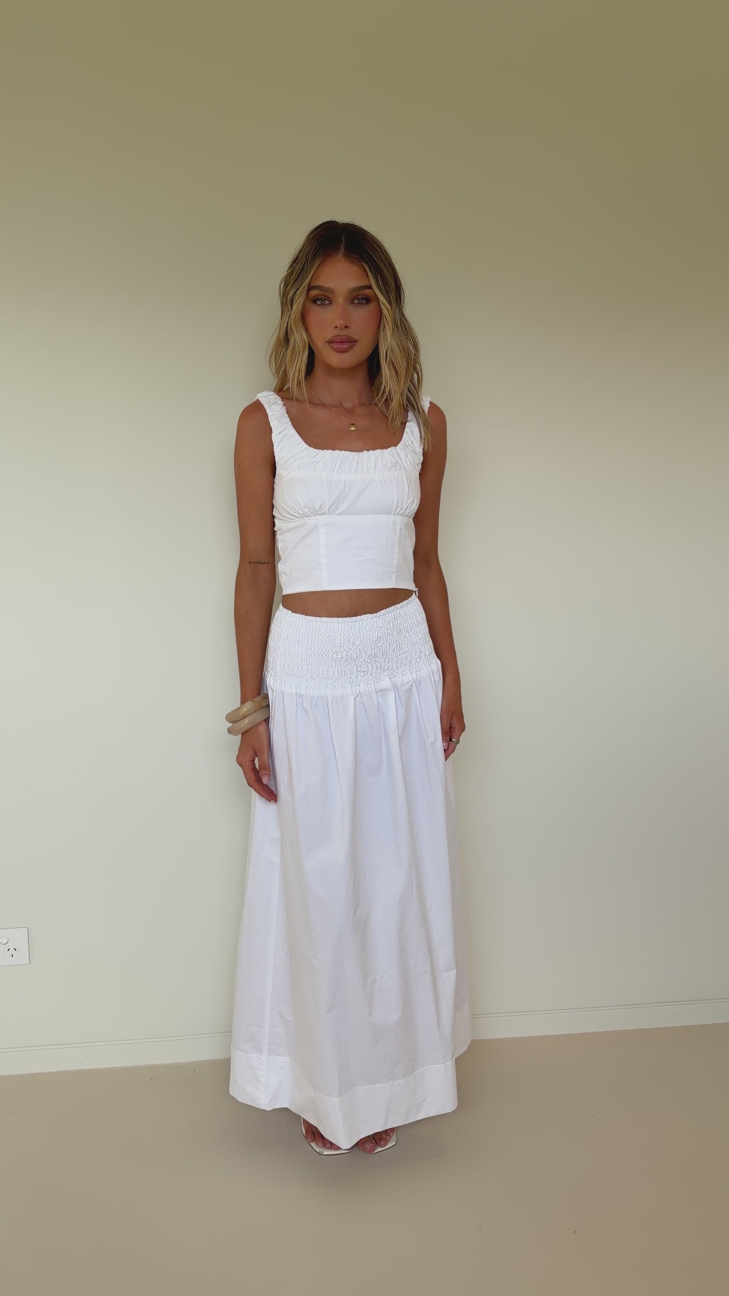 Lakeisha Maxi Skirt - White - Billy J