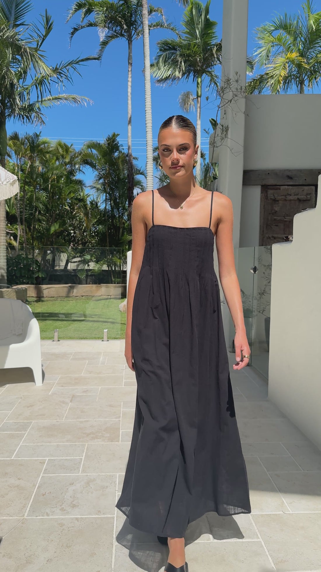 Stayla Maxi Dress - Black - Billy J