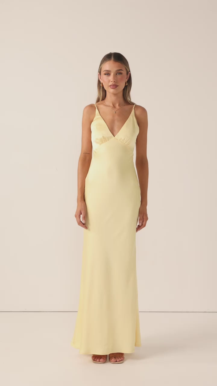 Ziah Maxi Dress - Lemon - Billy J