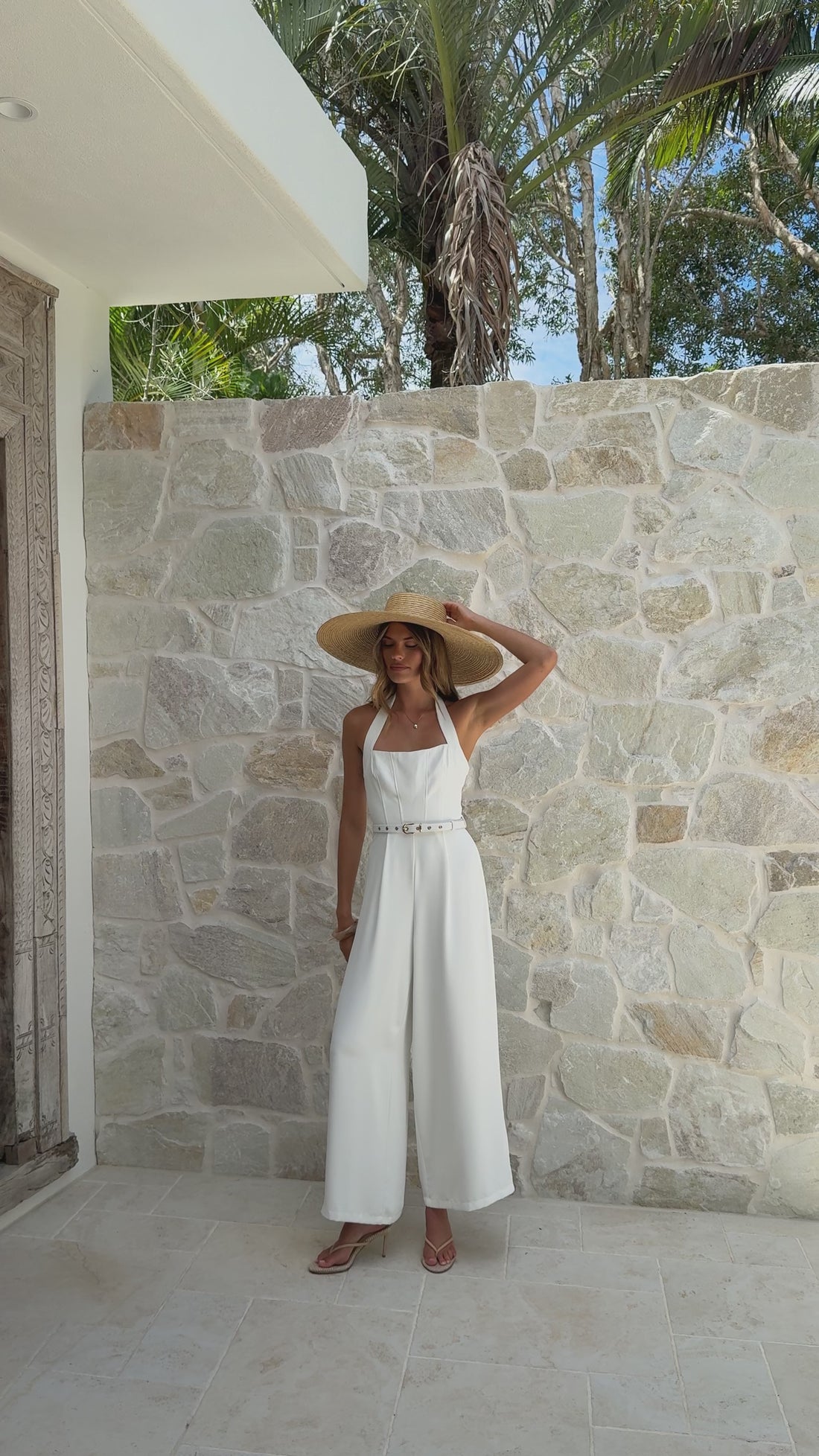 Cleo Jumpsuit - White - Billy J