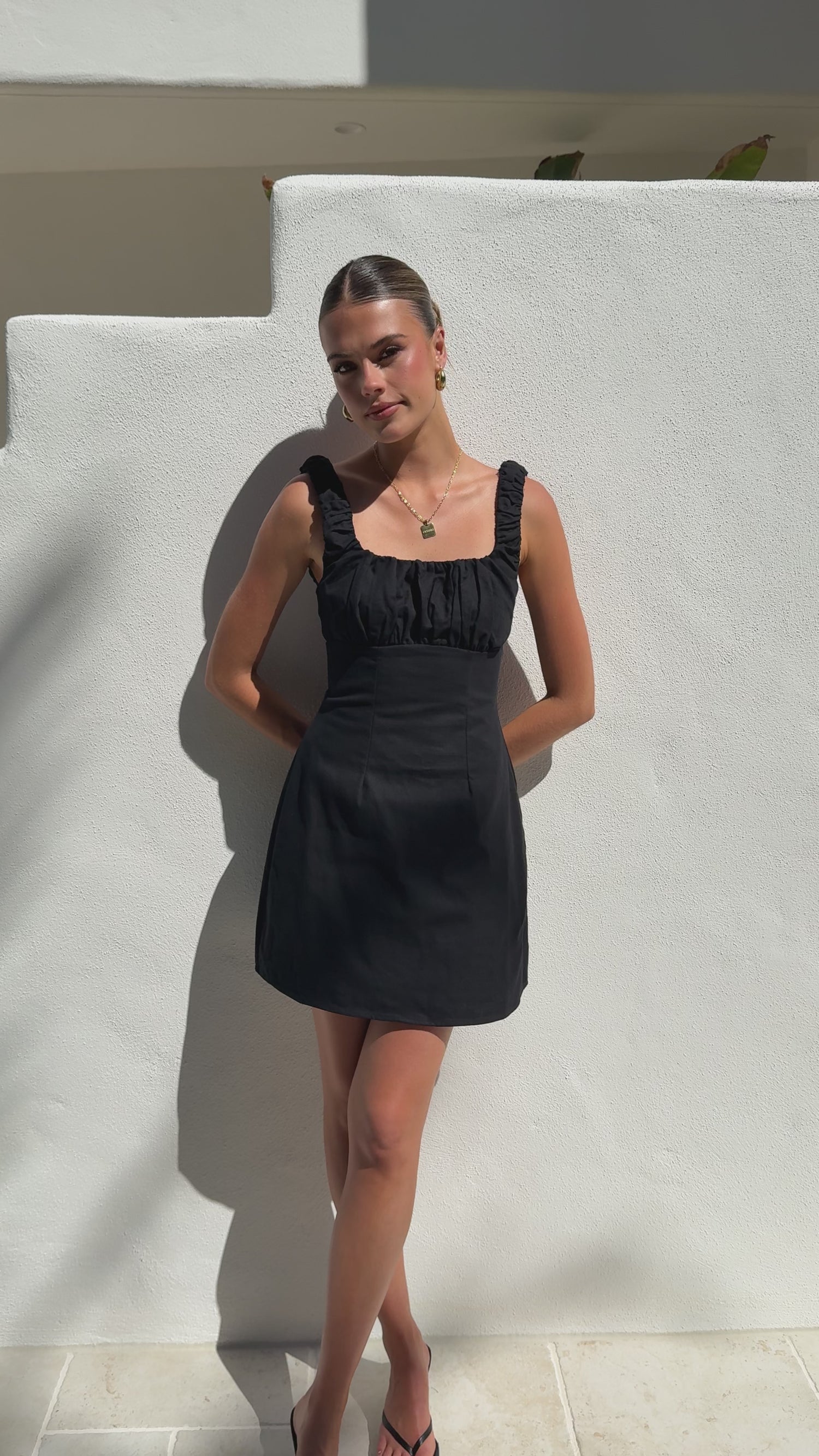 Adley Mini Dress - Black - Billy J
