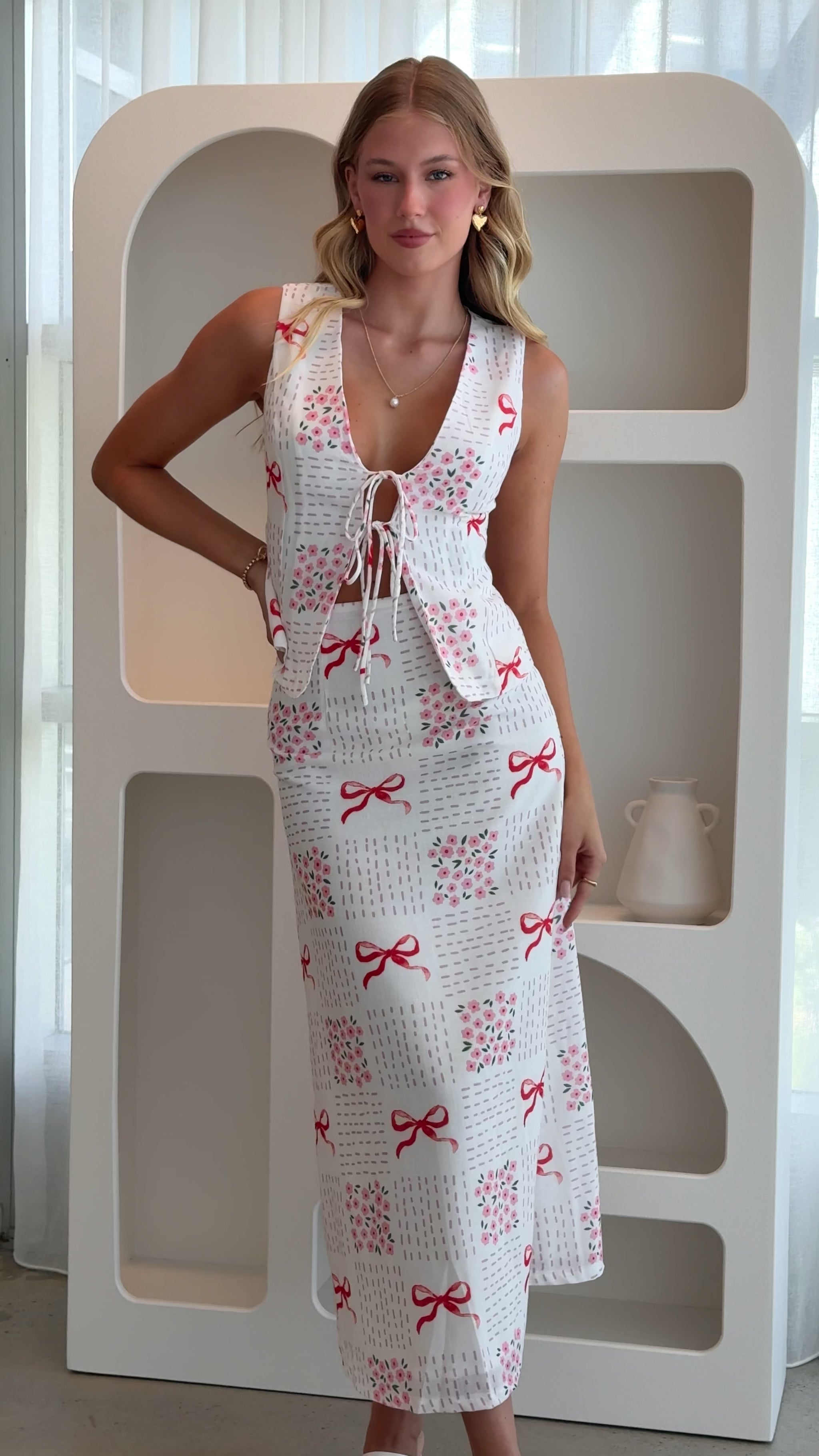 Lucy Maxi Skirt - Sweet Bow Pink - Billy J
