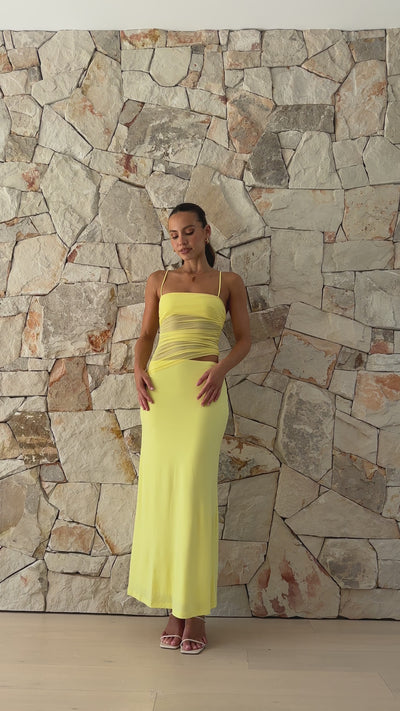 Load and play video in Gallery viewer, Louella Maxi Dress - Yellow
