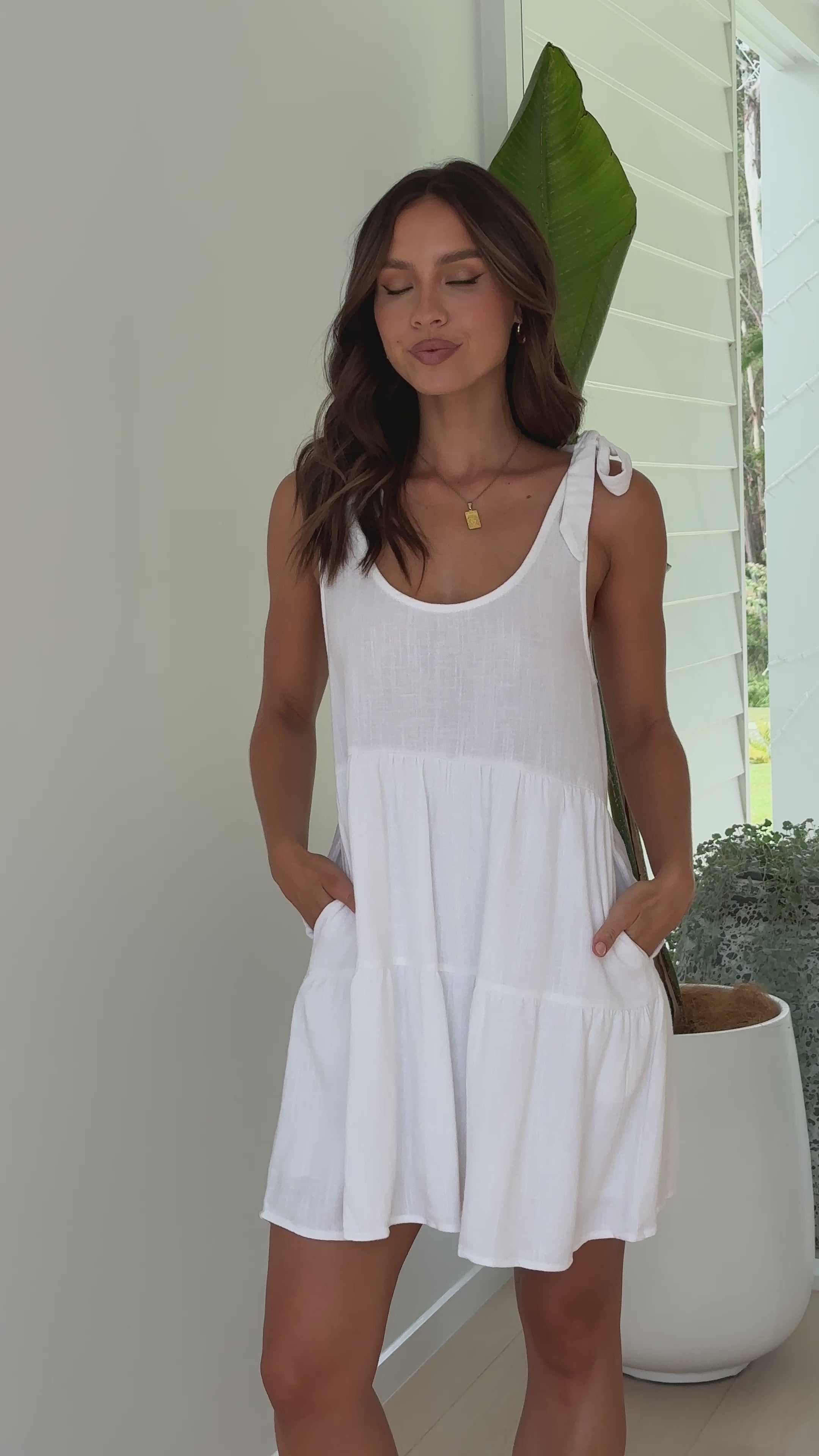 Natalie Mini Dress - White