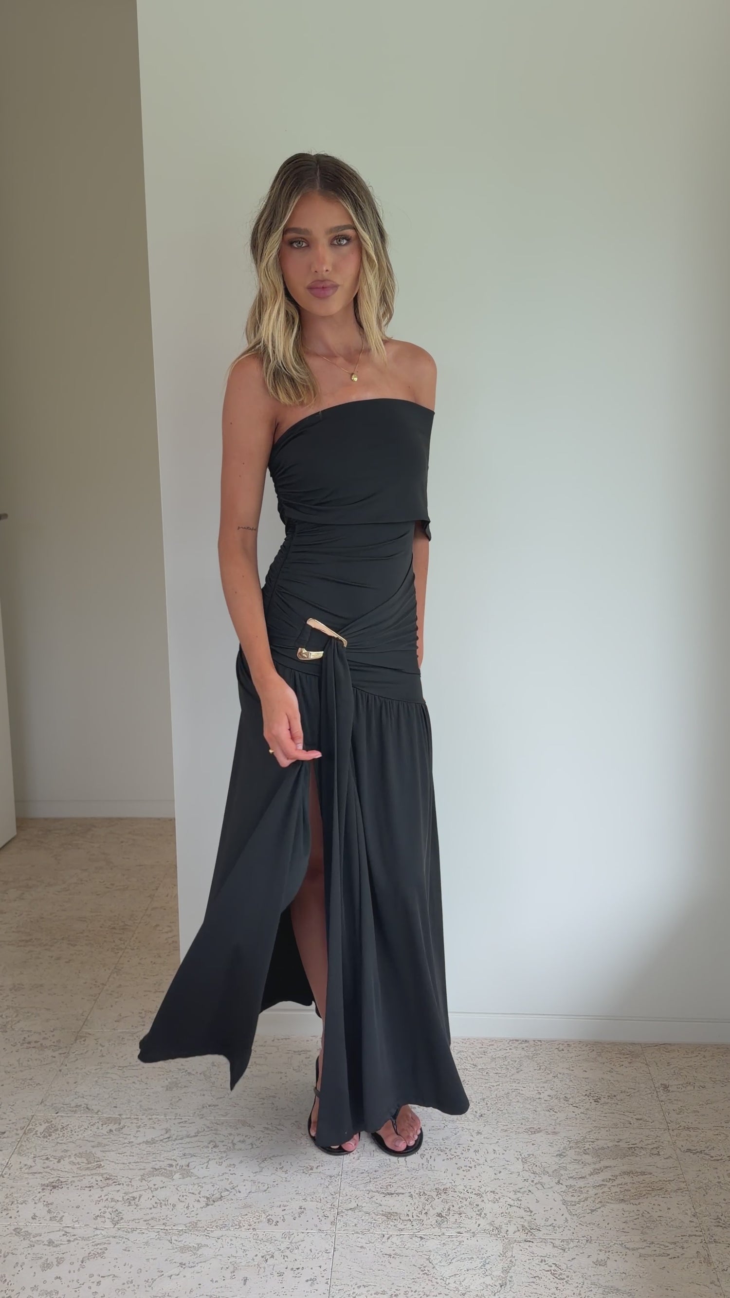 Desire Maxi Dress - Black - Billy J