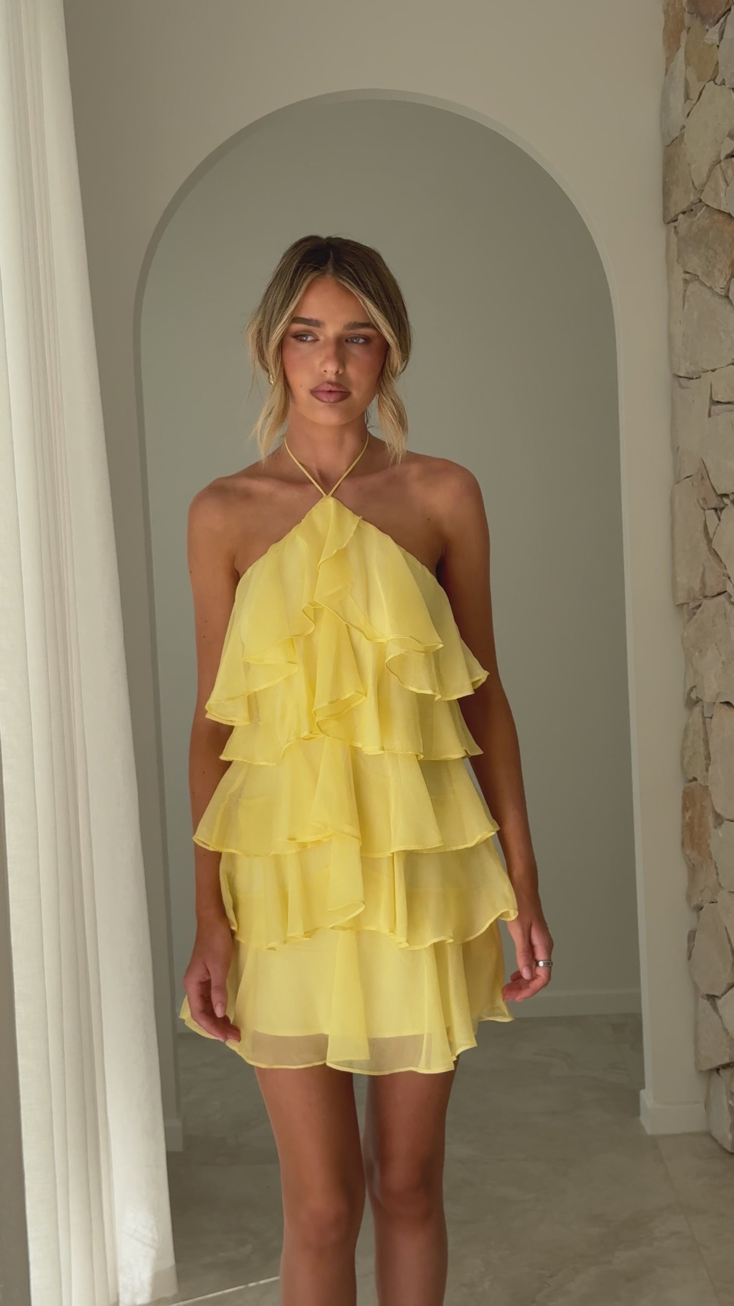 Soho Mini Dress - Yellow - Billy J