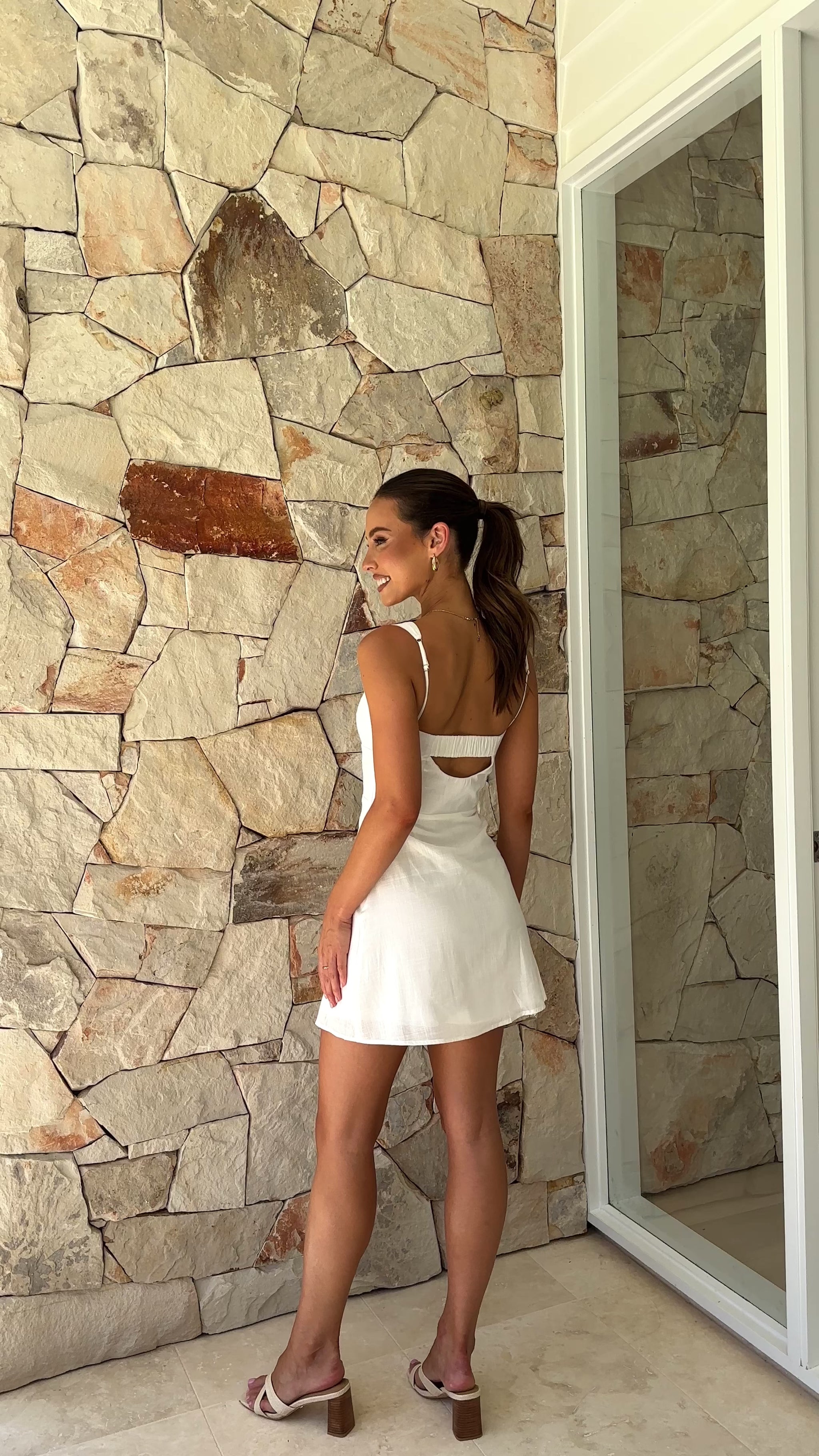 Nadalia Mini Dress - White - Billy J