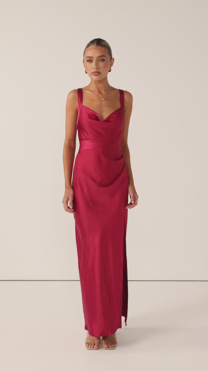 Zendaya Maxi Dress - Berry - Billy J